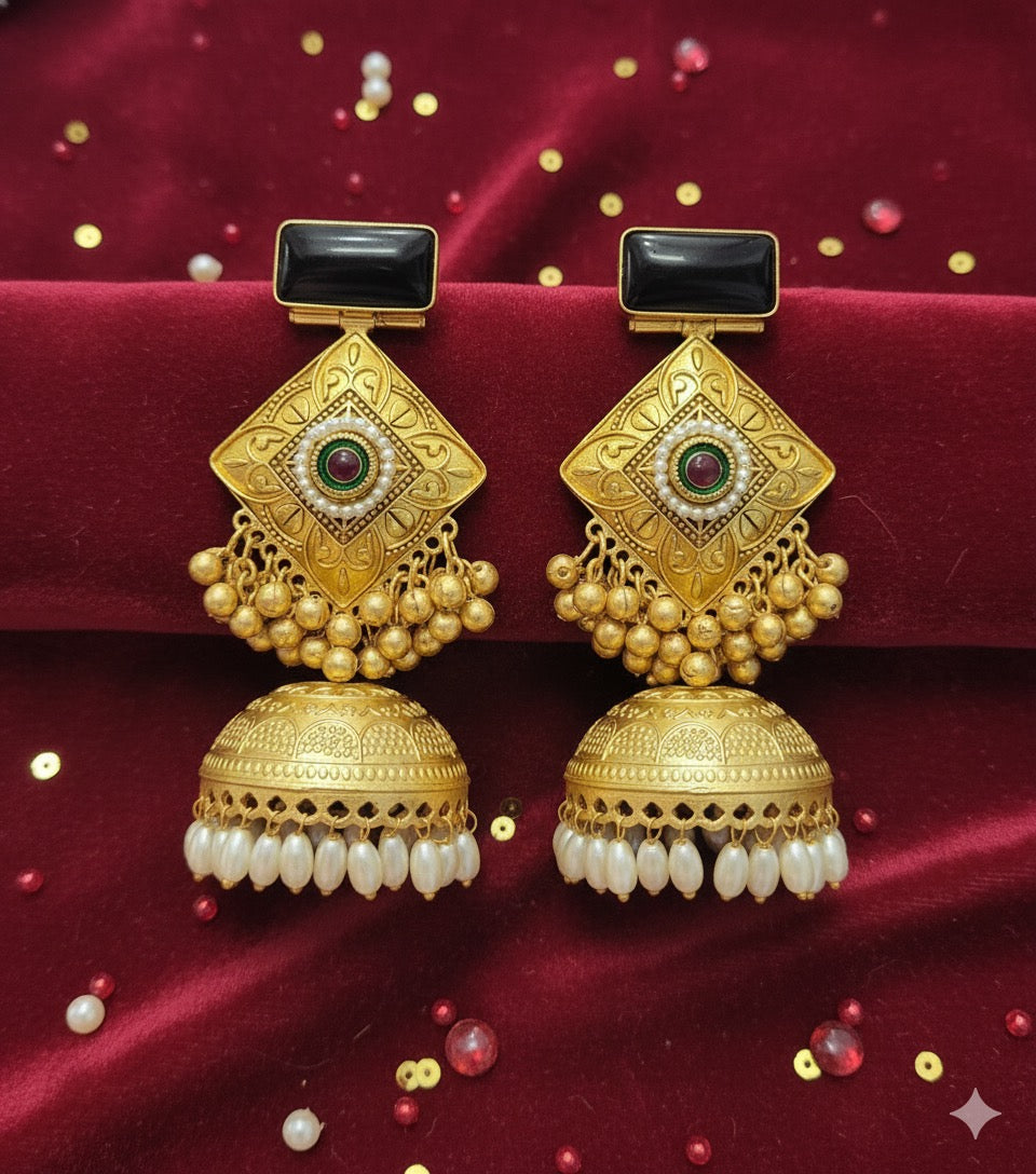 Gold Brass Jhumkas